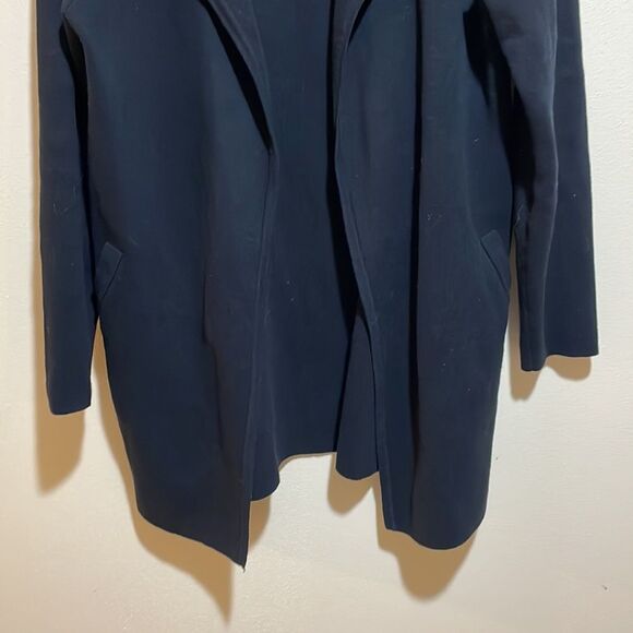 J. Crew Vanessa Sweater Jacket Black Cardigan Open Front Pockets Small AC819 - Picture 5 of 11